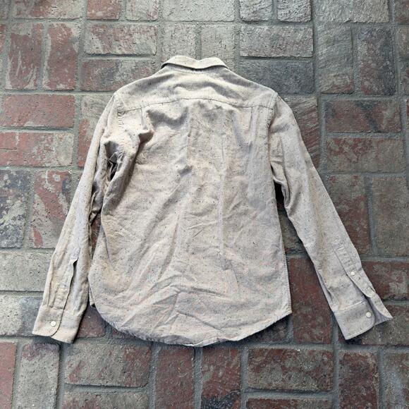 Club Monaco Long Sleeve Button Up Flannel Top Gray Fall Autumn - Picture 7 of 9